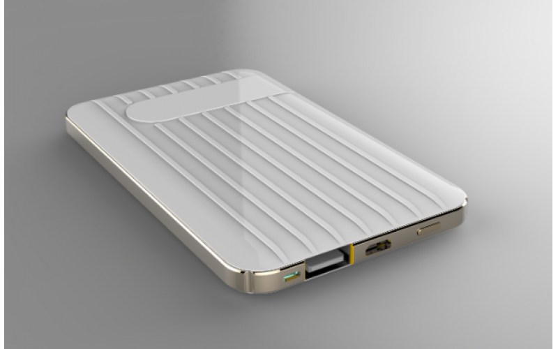 移动电源-超薄皮箱双口